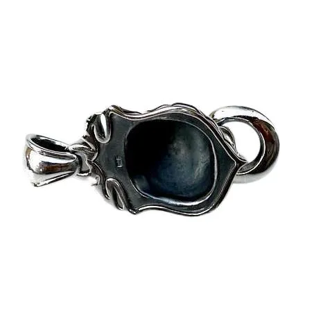 Red Eyes Silver Mens Tiger Pendant