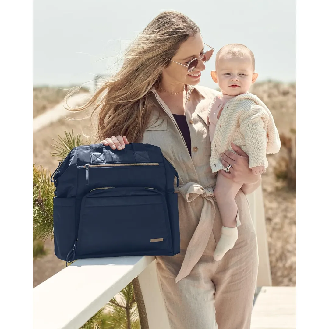 Skip Hop Mainframe Wide Open Diaper Backpack - Midnight Navy