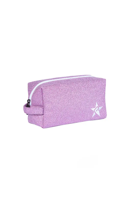 Sugar Plum Rebel Makeup Bag with White Zipper