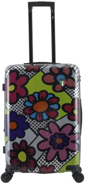 TUCCI Flowers with Dots Carry on Hardside Suitcase