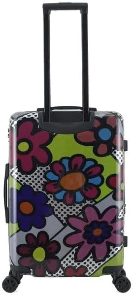 TUCCI Flowers with Dots Carry on Hardside Suitcase