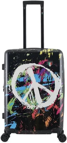 TUCCI Peace in the World 28” Large Hardside Checked Suitcase