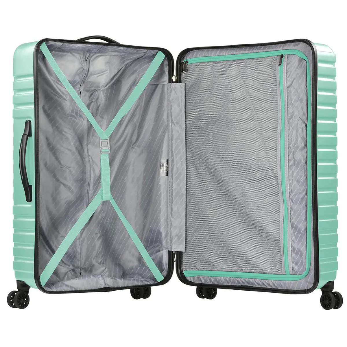 U.S. Traveler Boren Hardside Spinner Luggage With Aluminum Handle, Checked-Large