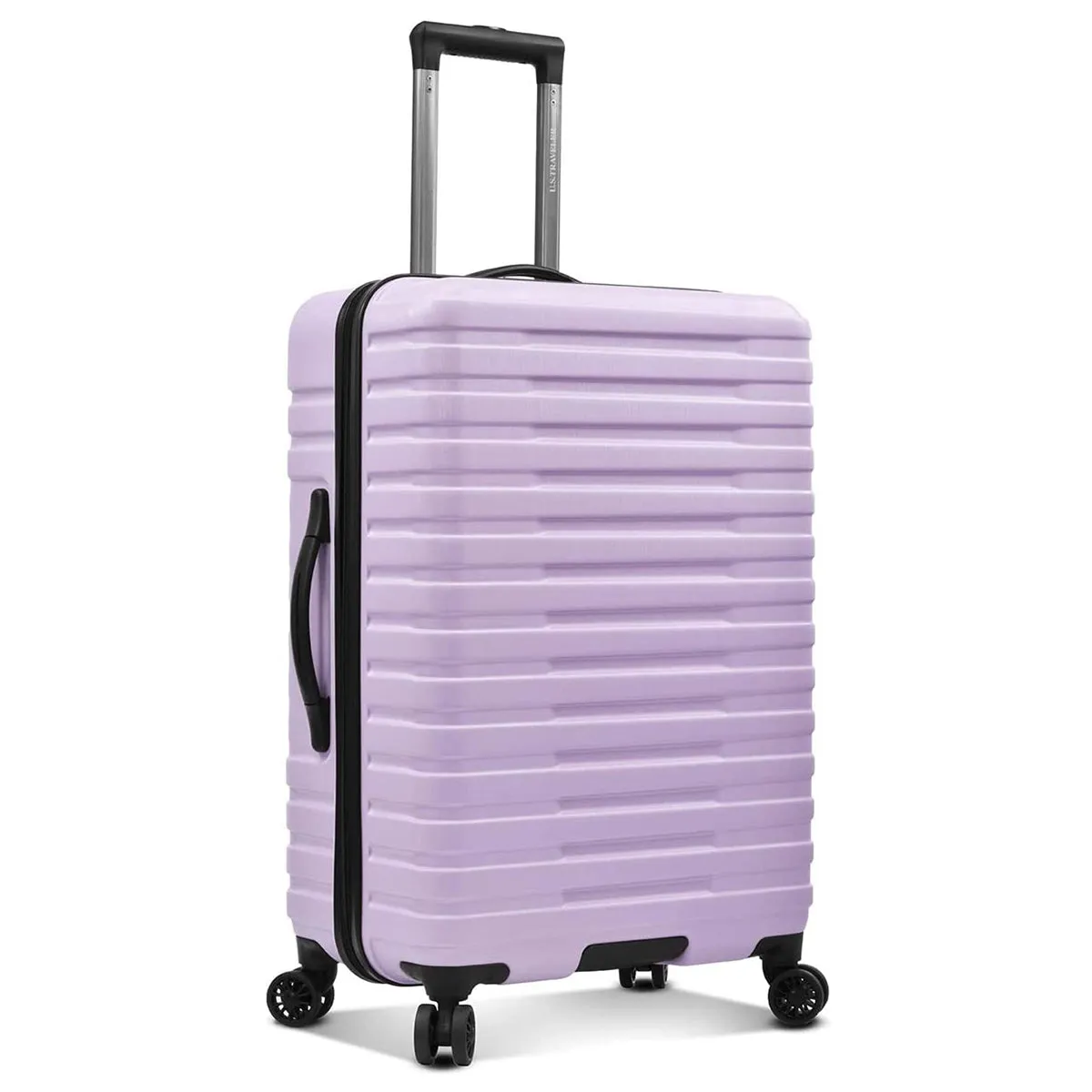 U.S. Traveler Boren Hardside Spinner Luggage With Aluminum Handle, Checked-Medium