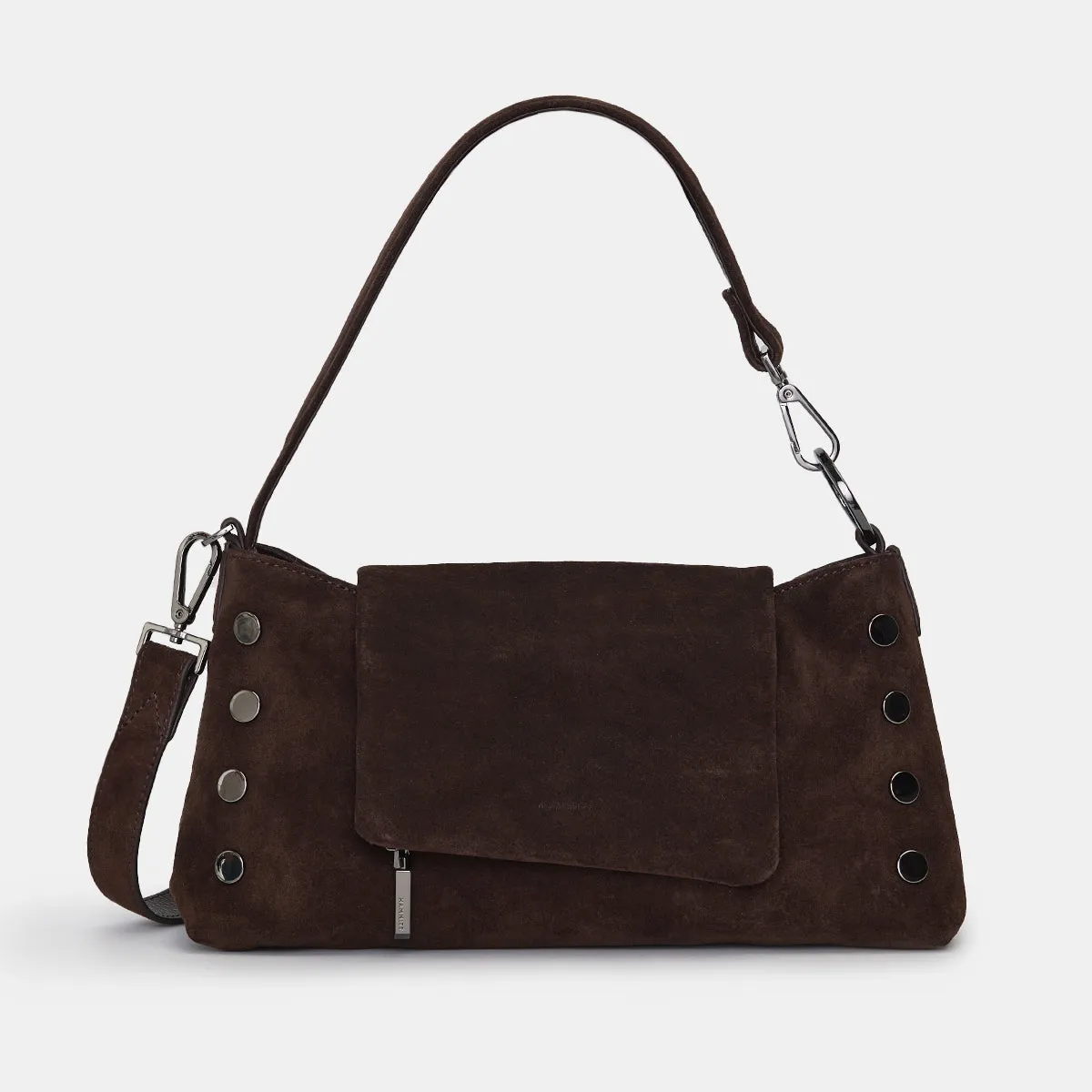 VIP Satchel | Espresso Suede/Gunmetal